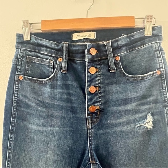 MADEWELL 10" High-Rise Skinny Jeans in Dewitt Wash - Picture 7 of 10